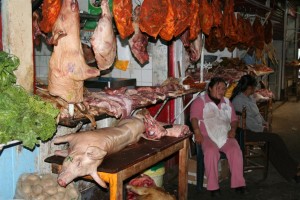 Meat Market, Huraz, Peru
